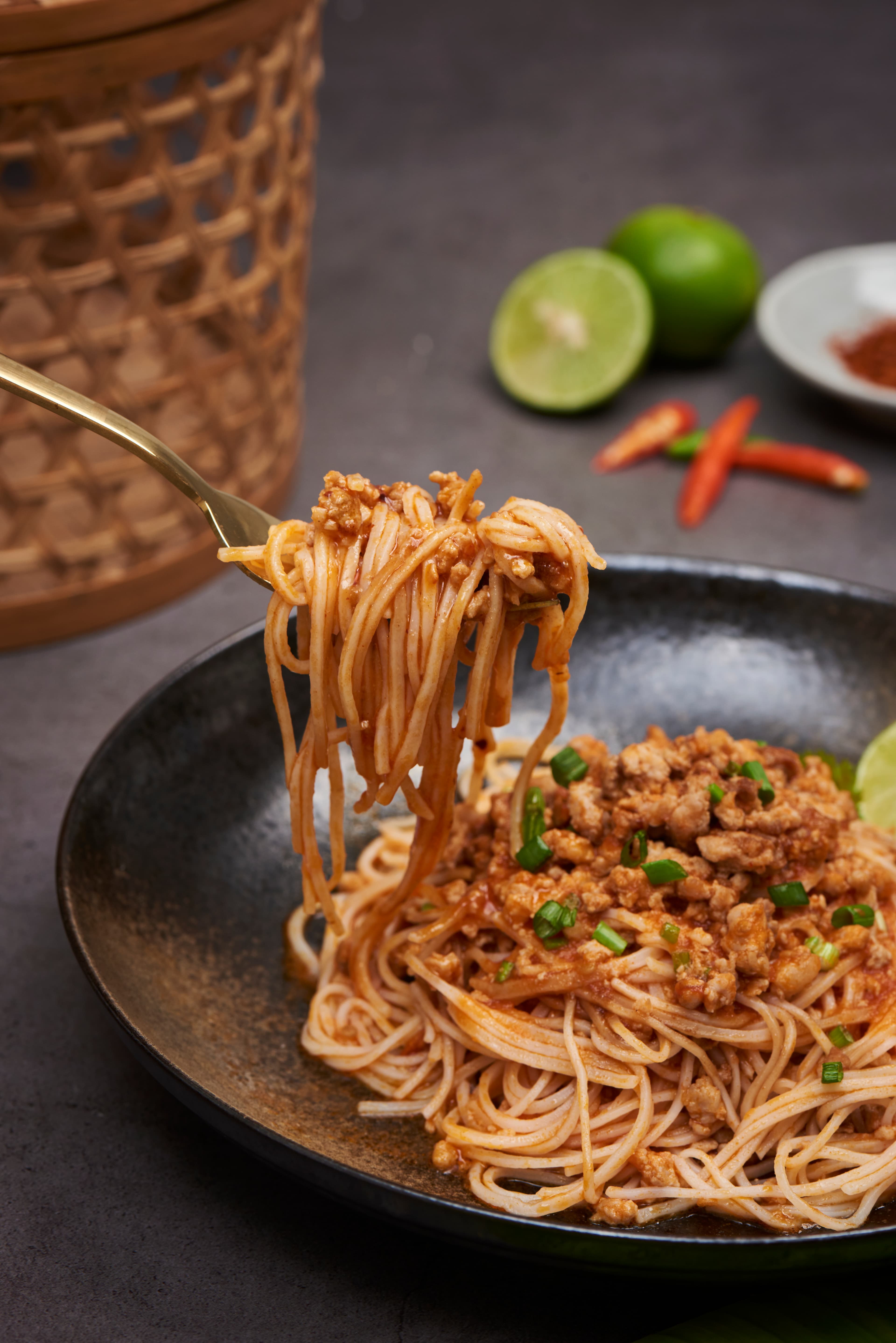 BamBite kitchen with warm ambient lighting